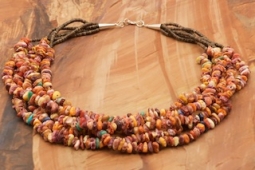 Day 7 Deal - Genuine Spiny Oyster Shell 5 Strand Choker Necklace